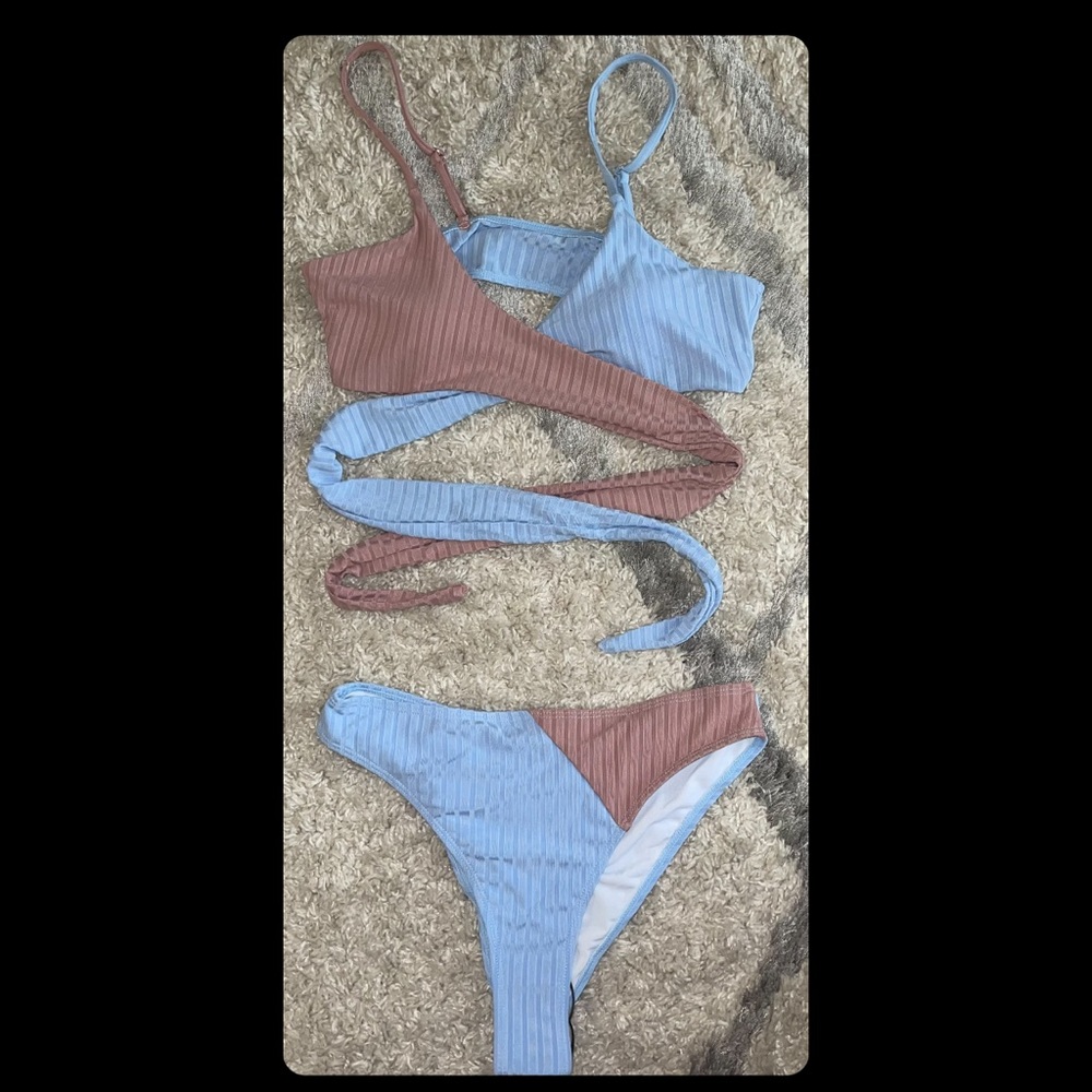 shein wrap bikini swimsuit